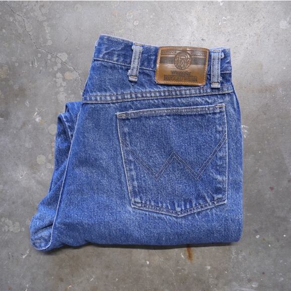 Vintage 90s Wrangler rugged Wear Made In USA Blue Jeans - Picture 8 of 8